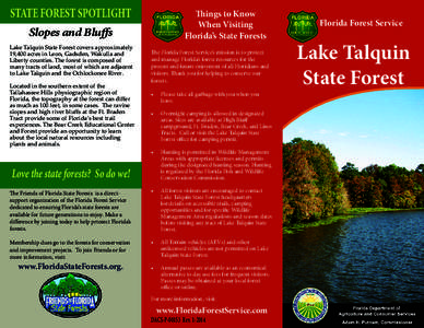 STATE FOREST SPOTLIGHT  Things to Know When Visiting Florida’s State Forests