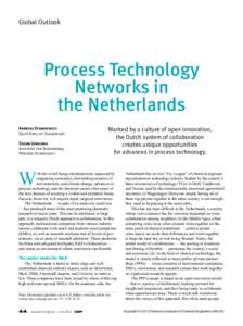 Global Outlook  Process Technology Networks in the Netherlands Andrzej Stankiewicz