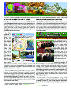 /Aug. 2013 “Published Monthly for SEAGO Member Entities, our Strategic Partners and everyone interested in Southeastern Arizona” Vol. 3, No. 8  Cross Border Trade & Expo NADO Innovation Awards
