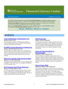 Financial Literacy Update(November/December 2012)