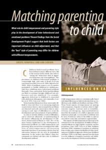 Child temperament - Journal article - Australian Institute of Family Studies (AIFS)