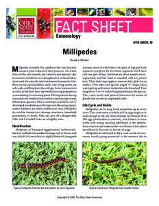 FACT SHEET Entomology HYG-2067A-10  Millipedes