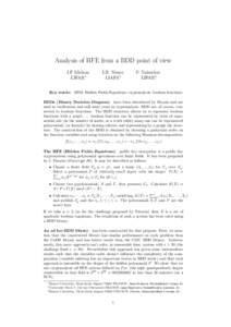 Theoretical computer science / Binary decision diagram / Model checking / Cryptography / Boolean function / Polynomial / P / Applied mathematics / Boolean algebra / Mathematics / Diagrams