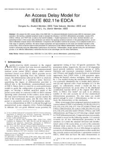 IEEE TRANSACTIONS ON MOBILE COMPUTING,  VOL. 8, NO. 2,