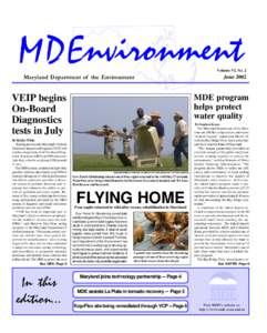 MDEnvironment  Volume VI, No. 2 Maryland Department of the Environment