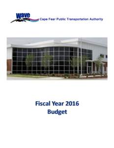 Cape Fear Public Transportation Authority  Fiscal Year 2016  Budget   I