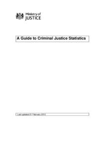 A Guide to Criminal Justice Statistics