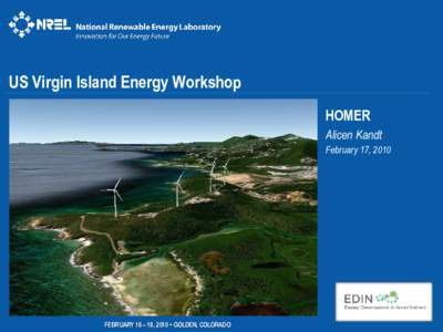 NREL Power point slide template - cover and main slide