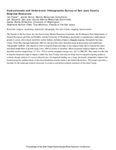 West Coast of the United States / Aquatic ecology / Hydroacoustics / Ichthyology / Remote sensing / Zostera marina / Zostera / San Juan County / Puget Sound / Geography of the United States / Seagrass / Washington