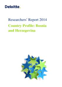 Researchers’ Report 2014 Country Profile: Bosnia and Herzegovina TABLE OF CONTENTS 1.