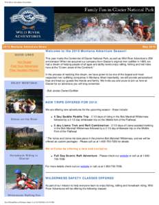Wild River Adventures Newsletter