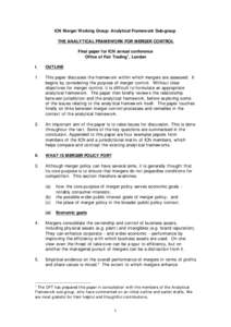 Business / Industrial organization / Merger control / Dominance / Merger guidelines / Monopoly / Small but significant and non-transitory increase in price / Competition / Office of Fair Trading / Competition law / Mergers and acquisitions / Economics