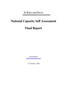 St Kitts and Nevis  National Capacity Self Assessment Final Report  Floyd Homer