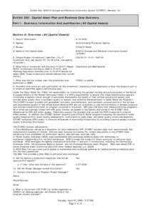 Exhibit 300:  Capital Asset Plan and Business Case Summary: Part 1: Summary Infromation and Justification: BY2010 Storage and Retrieval Information System (STORET)