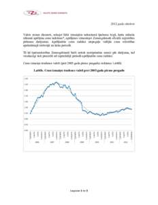 2012.gada oktobris Valsts zemes dienests, sekojot līdzi izmaiņām nekustamā īpašuma tirgū, katra mēneša sākumā aprēķina cenu indeksus*, aprēķinos izmantojot Zemesgrāmatā oficiāli reģistrētos pirkuma da