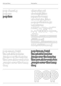 Alias type library  Pop typeface POP FAMILY POP one