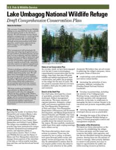 U.S. Fish & Wildlife Service  Lake Umbagog National Wildlife Refuge Draft Comprehensive Conservation Plan Vision for the Future
