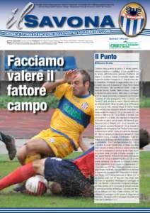 Periodico di informazione sportiva - Anno VI - Numero[removed]novembre[removed]Diffusione gratuita copie 1500 Direttore Responsabile Francesca Astengo - Registrazione Tribunale di Savona n[removed]del[removed]Sponsor Uf