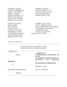 STEPHEN D. SUSMAN CHARLES R. ESKRIDGE III JAMES T. SOUTHWICK HARRY P. SUSMAN SUSMAN GODFREY L.L.PLouisiana, Suite 5100