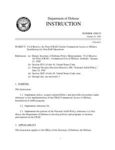 DoD Instruction[removed]; October 25, 1995