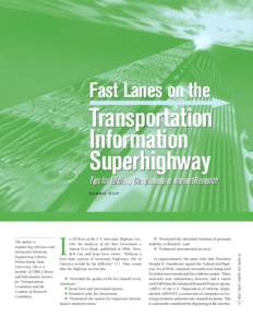 TR News March-April 2006: Fast Lanes on the Transportion Information Highway