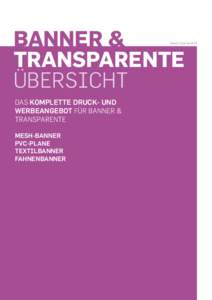 Banner & Transparente übersicht Stand 2. Quartal 2013