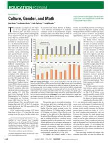 Behavior / Gender equality / Global Gender Gap Report / Girl / Gender role / Programme for International Student Assessment / Gender and education / Achievement gap in the United States / Education / Gender / Economics