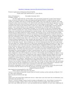 Southern Campaign American Revolution Pension Statements Pension Application of Benjamin Howell S4396 Transcribed and annotated by C. Leon Harris State of Tennessee } November Sessions 1833 Grainger County