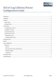 ACS v5 Log Collector/Parser Configuration Guide Introduction ...............................................................................................................................................................