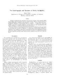 American Mineralogist, Volume 58, pages[removed], 1973  The Crystallography