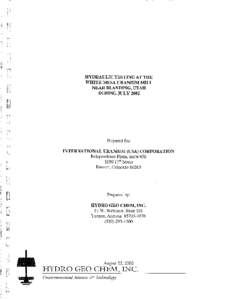 Aquifers / Civil engineering / Fluid mechanics / Water / Slug test / Aquifer test / Pump / Water wells / Hydrology / Hydraulic engineering