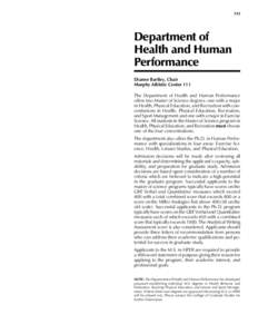  Health and Human Performance   123