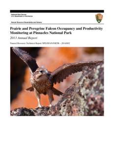 National Park Service U.S. Department of the Interior Natural Resource Stewardship and Science  Prairie and Peregrine Falcon Occupancy and Productivity