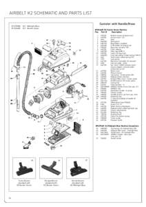 AIRBELT K2 SCHEMATIC AND PARTS LIST # 9679AM # 9696AM Canister with Handle/Hose