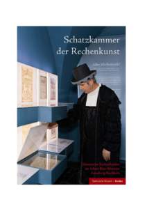 Schatzkammer der Rechenkunst Historische Rechenbücher im Adam-Ries-Museum Annaberg-Buchholz Inhaltsverzeichnis Geleitwort (Dr. Annette Schavan, MdB)......................................................................
