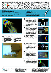 THE SCIENCE LAB  Make & Do Activity Kit Making rainbows