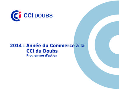 2014 : Année du Commerce à la CCI du Doubs  Programme d’action Chiffres clés 5 199 établissements au