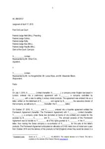 1  4A_669[removed]Judgment of April 17, 2013 First Civil Law Court Federal Judge Klett (Mrs.), Presiding