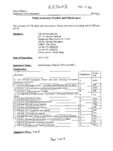 k113&1 )L3FEB[removed]Patient Monitor Traditional 510OK Submission Section 1