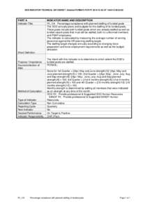 DOD INDICATOR TECHNICAL DATASHEET (Internet FORMAT) FOR FYAS AT:52:03  PART A Indicator Title  Short Definition