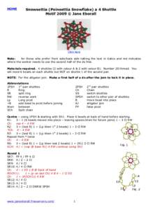 HOME  Snowsettia (Poinsettia Snowflake) a 4 Shuttle Motif 2009 © Jane Eborall  Click here