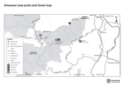 Amamoor area parks and forest map
