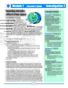 Module 1  Educator’s Guide Sensing volcanic effects from space