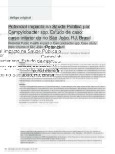 Artigo original  Potencial impacto na Saúde Pública por Campylobacter spp. Estudo de caso: curso inferior do rio São João, RJ, Brasil Potential Public Health impact of Campylobacter spp. Case study: