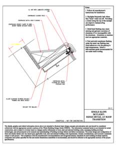 Building Envelope Design Guide: Single Slope Skylight - Ridge Detail at Roof Transition