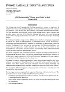 UNIONE NAZIONALE INDUSTRIA CONCIARIA Aderente a ConfindustriaMilano, Via Brisa, 3 – Italy TelFaxe-mail  www.unic.it