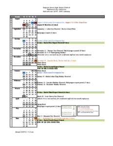 Sequoia Union High School District Redwood City, California Instructional[removed]Calendar 0 0