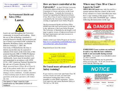 How is radioactive material controlled at the University