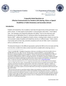 Individuals with Disabilities Education Act / Section 504 of the Rehabilitation Act / Americans with Disabilities Act / Learning disability / Disability / Least Restrictive Environment / ADA Amendments Act / Accessibility / Developmental disability / Special education / Education / Free Appropriate Public Education