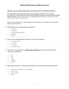 Microsoft Word - Caldwell_Downtown_Alliance_survey.doc